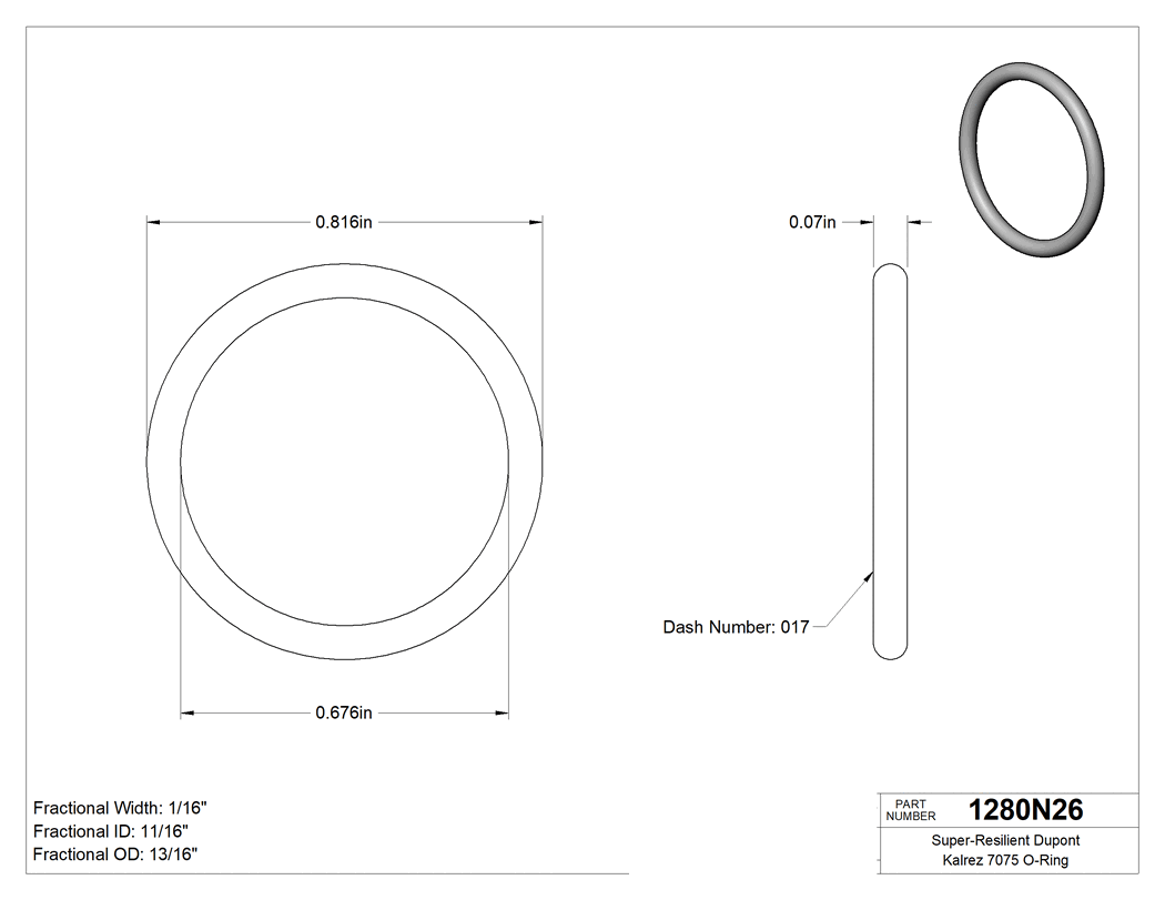 Technical drawing - 1280N26